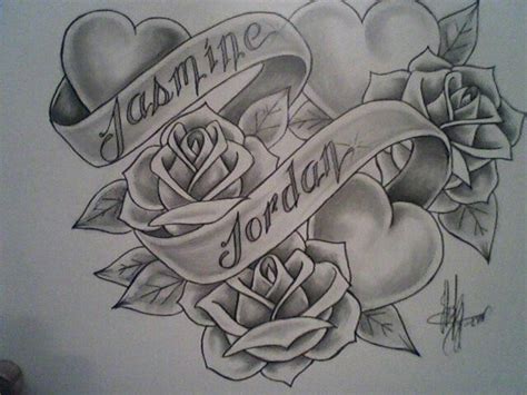 Name tattoos can either be extremely bad or absolutely wonderful depending on whose name you would choose to be tattooed on your body. Love this rose heart and banner tattoo but needs to be ...