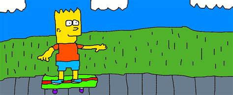 Bart Skateboarding By Simpsonsfanatic33 On Deviantart