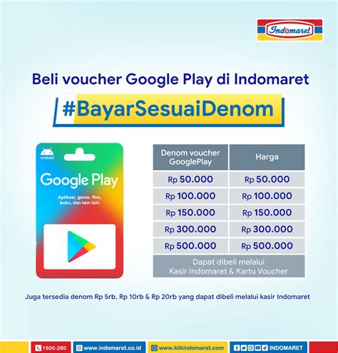 Indomaret On Twitter Kini Beli Kartu Hadiah Dan Kode Voucher Google