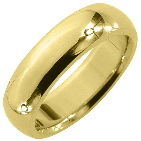Thejewelrymaster 14k Yellow Gold Mens Wedding Band 6mm High Gloss