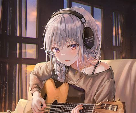 Magical Guitar Girl Anime Hd Wallpaper Peakpx