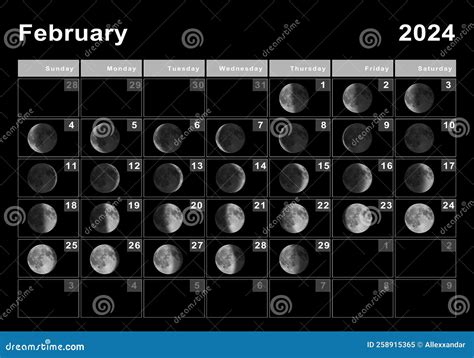 2024 February Calen2024 Moon Calendar Free Printable August 2024