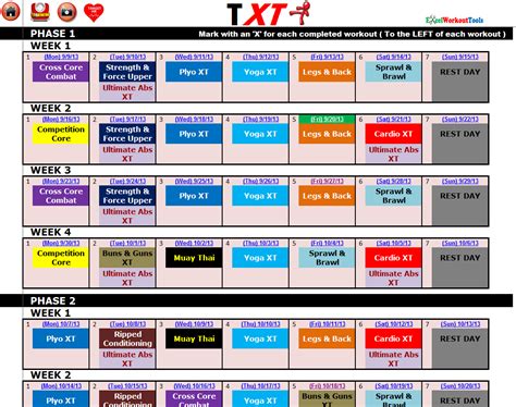 Tapout Xt 2 Workout Calendar Pdf Eoua Blog