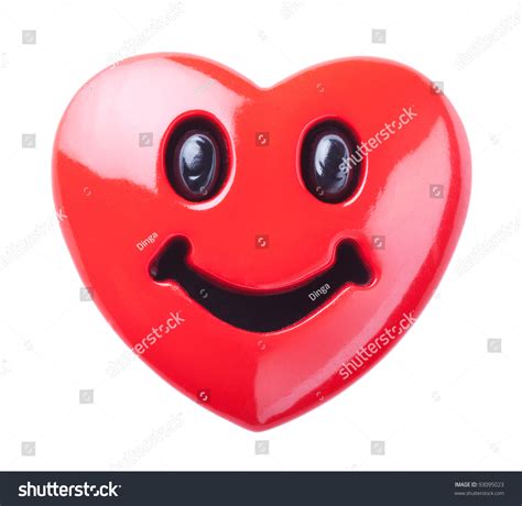 Smiley Love Red Smiling Heart Isolated Stock Photo Edit Now 93095023