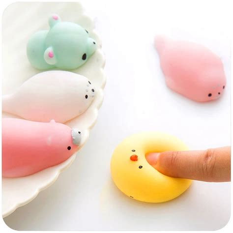 Kit 10 Squishy Mochi Bichinho Macio De Apertar Isquish Parcelamento