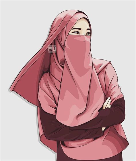 Vector With Coreldraw Vector Hijab Niqab Ahmadfu22 Hijab Drawing