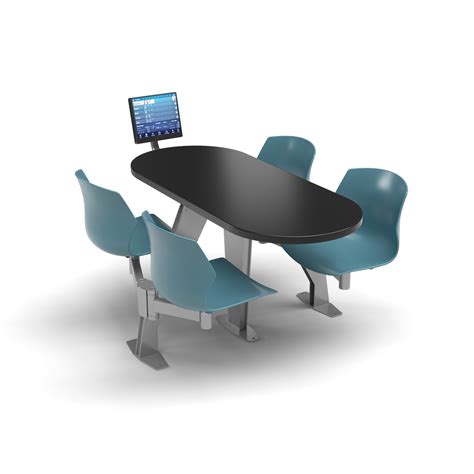 Oval Table Mit Plastic Bucket Seats Stühle Möblierung Center Ausstattung Centerbedarf