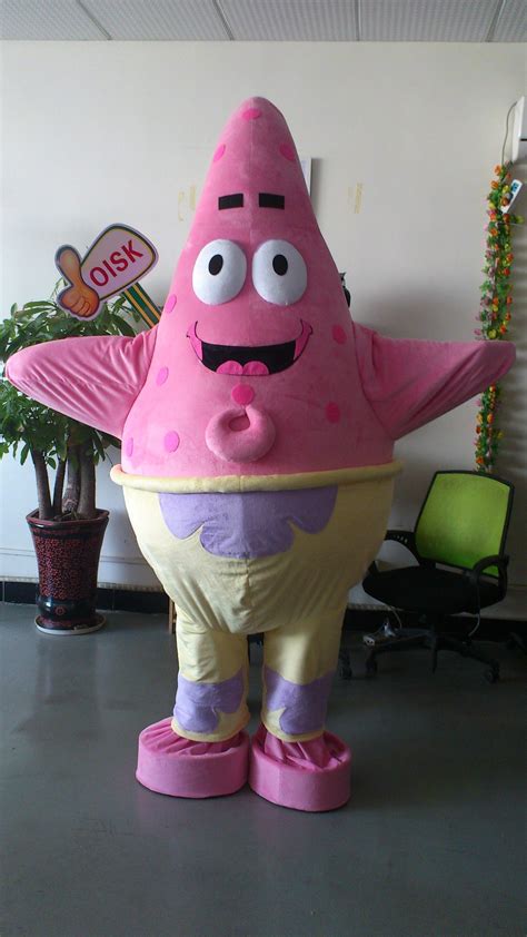 Oisk Real Actual Photo Custom Patrick Star Mascot Costume Adult Size