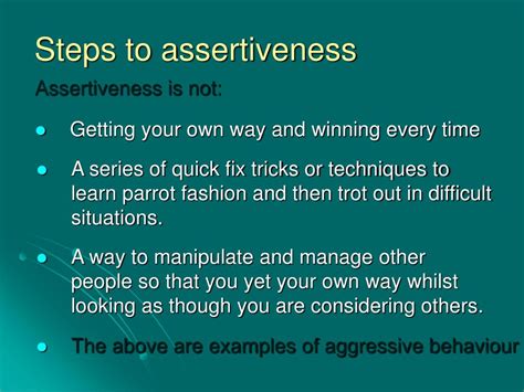 Ppt Steps To Assertiveness Powerpoint Presentation Free Download