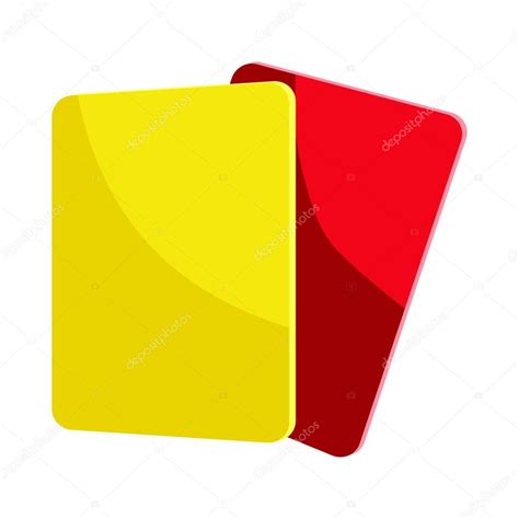 Rode kaart is on facebook. Scheidsrechter van rode en gele kaarten pictogram, cartoon ...