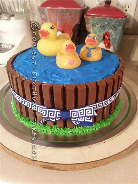 Rubber ducky baby shower cake. Super Cute Rubber Duckies in a Pool Cake | Pool cake ...