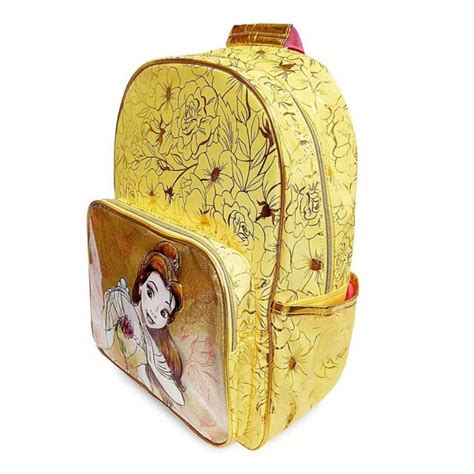 Disney Store Princess Belle Backpack Gold Book Bag 2020 Ebay