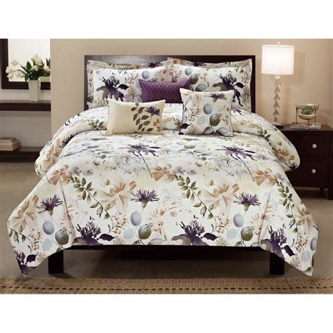 Empire Home Oversized 6 Piece Floral Printed Yellow And Purple Carrol 10
