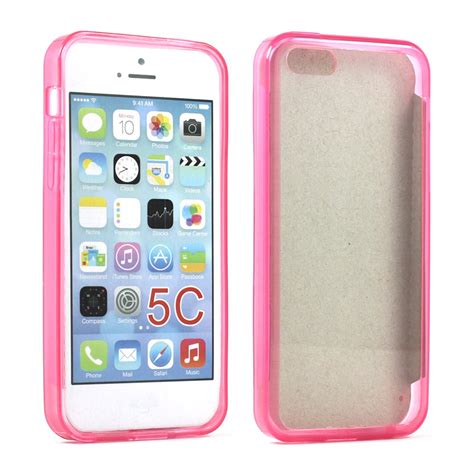 Wholesale Apple Iphone 5c Crystal Clear Hybrid Case Pink Clear
