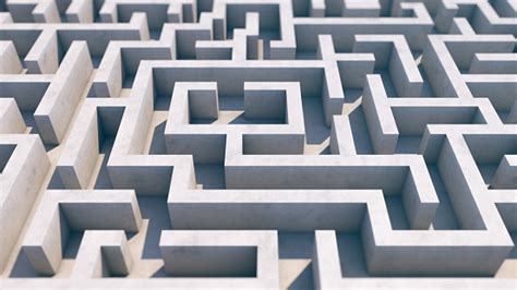 Labyrinth With Concrete Walls Aerial Shot Stock Photo Download Image