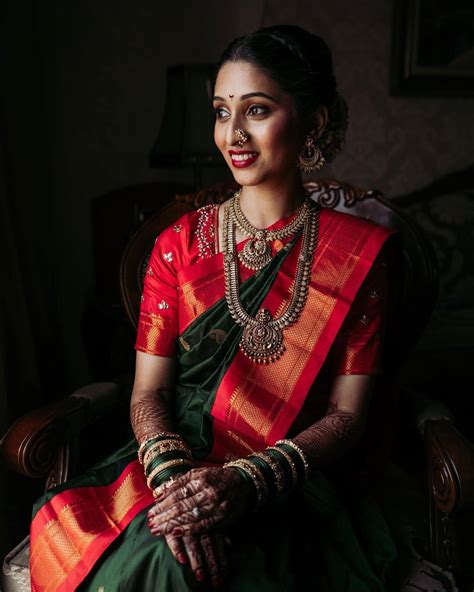 Engagement Green Saree Look Maharashtrian Dresses Images 2022