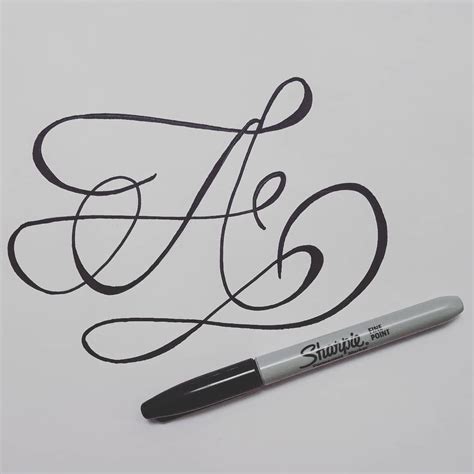 Letter A Callygraphy Handlettering Handdrawing Alfabeto A Letras
