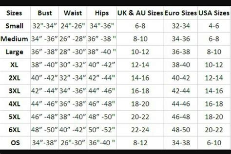Womens Size Conversion Chart Style Chart Clothing Guide Womens Sizes