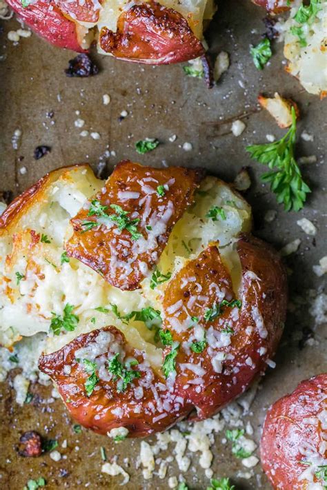 This cheesy smashed potatoes recipe is quite good and they are