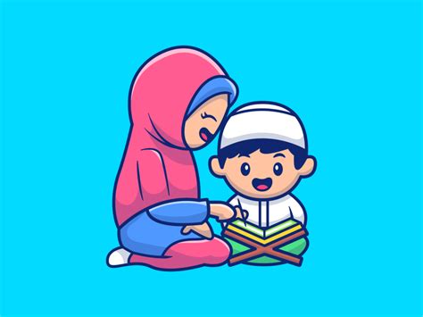 Gambar Kartun Anak Muslim Belajar Di Rumah Hijabfest
