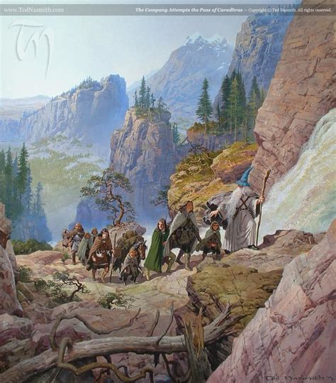 The Company Attempts The Pass Of Caradhras ~ Ted Nasmith Lotr Art