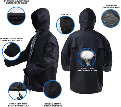 Rain Suits For Men Women Waterproof Heavy Duty Raincoat Fishing Rain