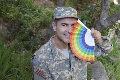 Proud Army Soldier Representing Diversity Stock Image Image Of