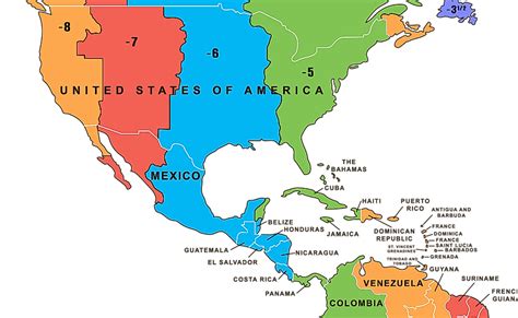 Time Zones In Central America - WorldAtlas