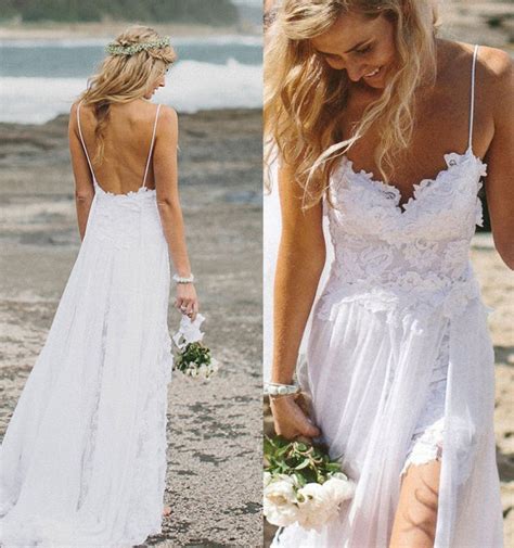 Perfectly crafted beach wedding dresses are designed to make the bride feel comfortable and walk with ease on the beach. Top Selling Lace Beach Wedding Dresses,Long White Wedding ...