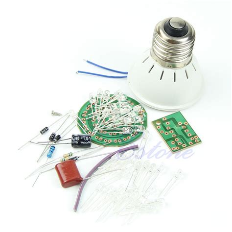 Free Shipping New Energy Saving 38 Leds Lamps Diy Kits Electronic Suite