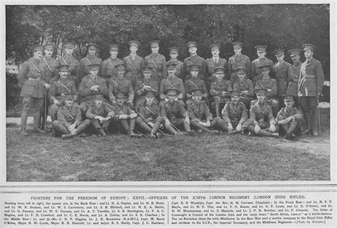 Uk Photo And Social History Archive Group Photos London Regiment 18th Battalion Officers