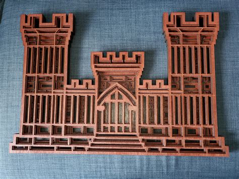 Corps Of Engineers Castle Sapper Wood Multi Layered Design Etsy