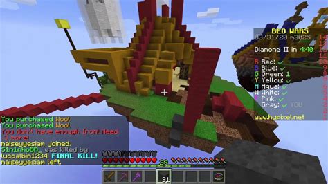 Minecraft Gameplay Skywars Duels Bedwars Youtube