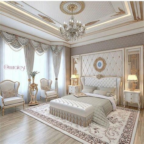 Luxury Bedroom Cream And White Beautiful Chandelier