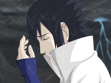 Hd Wallpaper Rain Uchiha Sasuke Naruto Shippuden Crying 2048x1536