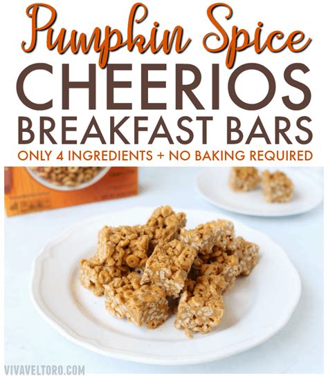 Pumpkin Spice Cheerios Breakfast Bars Recipe Viva Veltoro