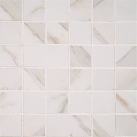 Msi Pietra Calacatta 2 X 2 Porcelain Mosaic Tile In White And Reviews