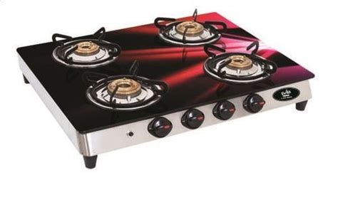 Plus, when not cooking, their flat top surfaces work well as more counter space for cold food preps. Glass Top Gas Stoves - 4 Burner Glass Top Gas Stove ...