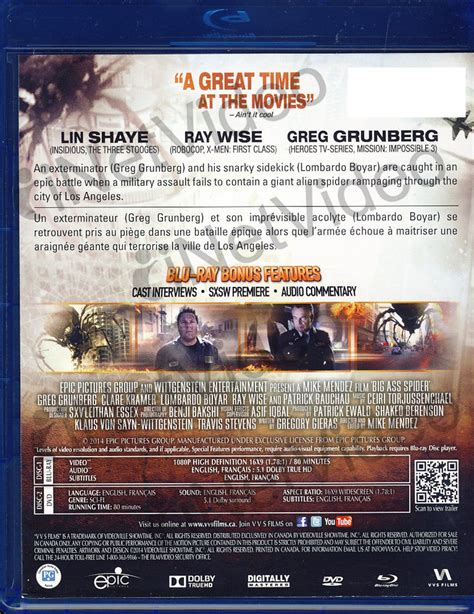 Big Ass Spider Blu Raydvdbilingualblu Ray On Blu Ray Movie