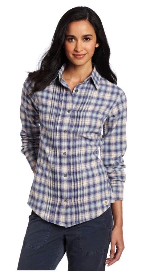 Carhartt • 100030 Patriot Blue Irvine Plaid Flannel Shirt