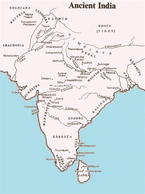 Map Of Ancient India Ancient India Map Southern Asia Asia