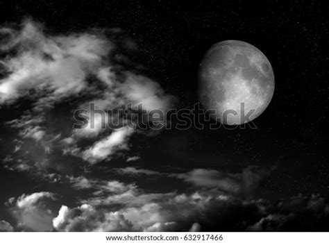 Moon Night Sky Clouds Stock Illustration 632917466 Shutterstock