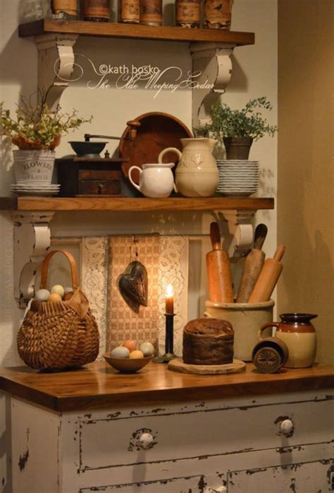 45 Stylish Rustic Kitchen Decor Open Shelves Ideas