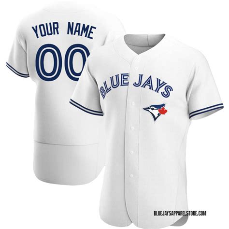 Mens Toronto Blue Jays Custom Authentic White Home Jersey