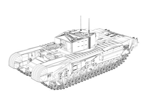 Churchill Tank Drawing At Getdrawings Free Download
