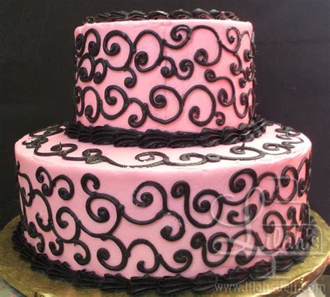 Swirls Decorated Cakes Swirls Cake Decorating Birthday Cake