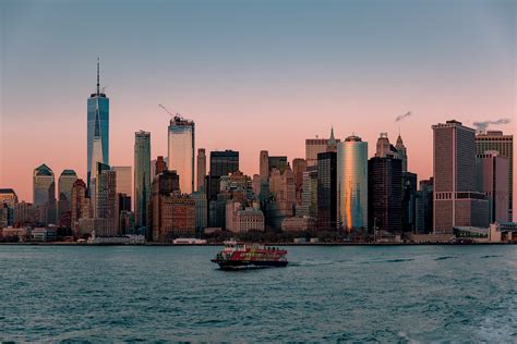 Lower Manhattan Sunset Wallpaper Hd City 4k Wallpapers Images And