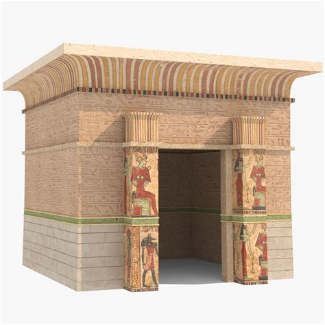 egyptian temple 3d model 22 c4d ma fbx obj blend vue free3d