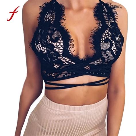 Aliexpress Com Buy Feitong Women Sexy Crop Top Hollow Translucent Underwear Bandage Sheer Lace