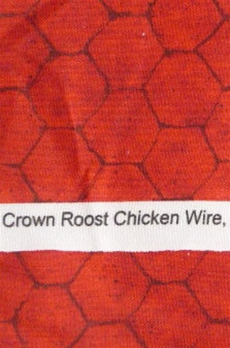 Crown Roost Chicken Wire Fabric 1 Yard 4445 Wide Etsy